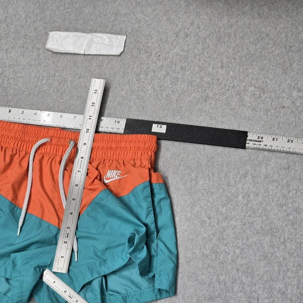 Nike Women Shorts S‎ Teal Colorblock Swimwear AR2362-309 Swim Trunks Logo